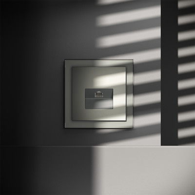 Розетка компьютерная встраиваемая VOLTUM S70 RJ45 кат.6, (сталь), VLS060105