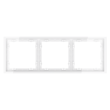 Рамка пластиковая VOLTUM S70 на 3 поста, (белый глянцевый), VLS100301