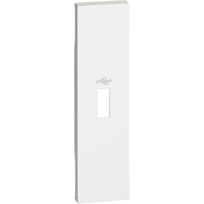 KW10P Bticino LIVING NOW. Лицевая панель для разьемов передачи данных USB 1 модуль.Цвет Белый., KW10P