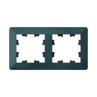 ATN220802 - ATLASDESIGN AIR 2-постовая РАМКА, ИЗУМРУД/дымчатый черный, Systeme Electric