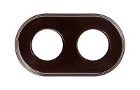 Bironi Рамка 2-х постовая, керамика, цвет коричневый, BF2-620-02
