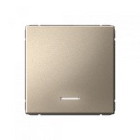 GAL000513S - ARTGALLERY 1-клавишный ВЫКЛЮЧАТЕЛЬ с подсветкой, 10АХ, механизм, быстрозажим. клем., ШАМПАНЬ, Systeme Electric