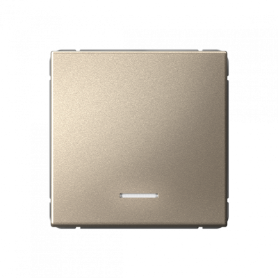 GAL000513S - ARTGALLERY 1-клавишный ВЫКЛЮЧАТЕЛЬ с подсветкой, 10АХ, механизм, быстрозажим. клем., ШАМПАНЬ, Systeme Electric