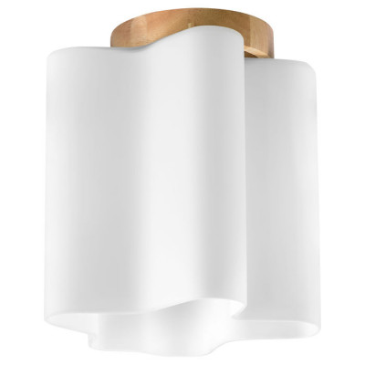 Lightstar 802015 (MC998-1) Светильник  NUBI LEGNO 1х40W E27 СВЕТЛОЕ ДЕРЕВО/БЕЛЫЙ (в комплекте)