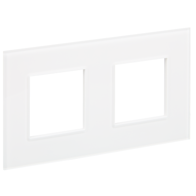 SKANDY Рамка 2-мест. SK-F22W стекло арк. бел. IEK, SK-M22-G-K01