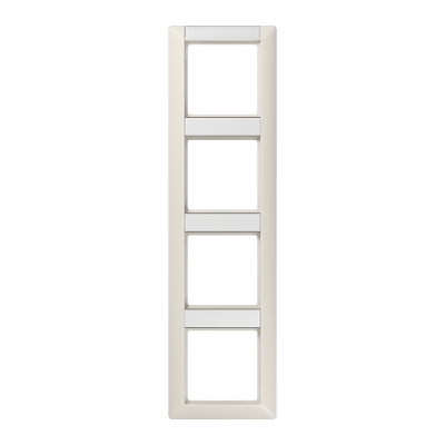 Рамка 4-кратная с полем для надписи для горизонтальной и вертикальной установки; слоновая кость, AS584NA