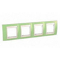 UnicaCh Рамка 4-ная горизонт., зелен./беж.