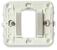 Vimar Суппорт для 1 модуля с рифлением, с защелками белый, 17081.B