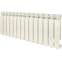 STOUT Bravo 350 14 секций радиатор алюминиевый боковое подключение RAL9010