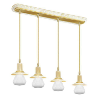 FD1077SOP Fede MILANO Светильник потолочный подвесной c четырьмя лампами без плафонов MILANO, Gold White Patina