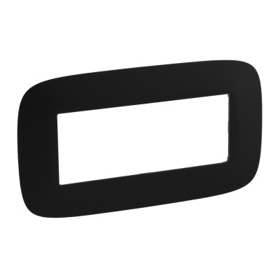 Legrand Valena ALLURE.Рамка "Матовый черный" 5 модулей, 754406