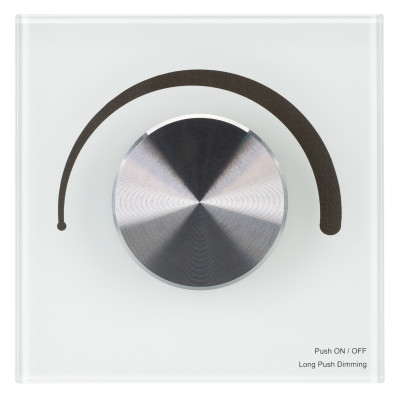 Панель SMART-P90-DIM-G-IN White (230V, Rotary, 2.4G) (Arlight, IP20 Пластик, 5 лет), 028424