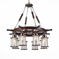 ST LUCE SL150.303.08 Люстра подвесная ST-Luce Бронза, Коричневый/Прозрачный с эфектом трещин E27 8*40W