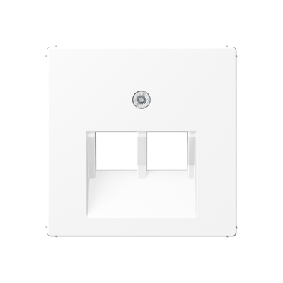 Накладка на двойные UAE-розетки; термопласт; белый матовый, A569-2BFPLUAWWM