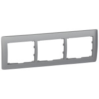 Legrand Рамка - Galea Life - 3 поста - горизонтальный монтаж - Aluminium, 771303