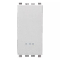 Vimar Переключатель с 4-мя контактами ( инвертор ) 1P 10AX с безвинтовыми клеммами, серебро матовое, 20009.FX.N