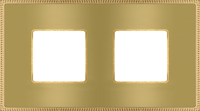 FD01432OBOB Fede Belle Epoque Metal Рамка 2-ная, Bright Gold+Bright Gold