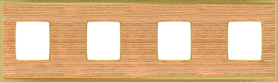 FD01454OOB Fede Belle Epoque Wood Рамка 4-ная, Oak-Bright Gold