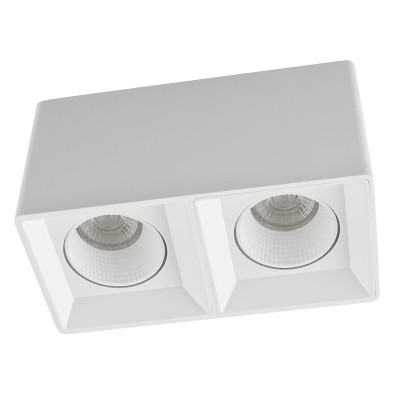Denkirs DK3085-WH Светильник накладной IP 20, 10 Вт, GU5.3, LED, белый/белый, пластик