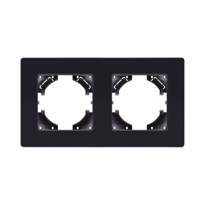Рамка 2-постовая, черный Kollinger Eleganz Acryl EA2BK