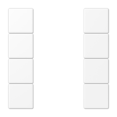 Набор накладок 4 группы для модулей F50; термопласт; белый матовый, LS504TSAWWM