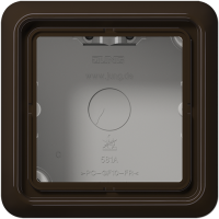 Коробка накладная  с рамкой, 1-кратная, коричневая, CD581ABR