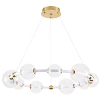 Arte Lamp CROCUS, Люстра, цвет арматуры - ПОЛИРОВАННАЯ МЕДЬ, цвет плафона/декора - БЕЛЫЙ, 1х40W LED, A2780LM-40PB