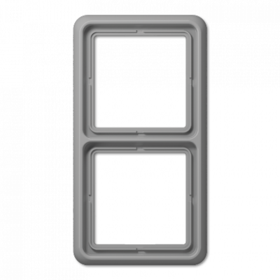 Рамка для вертикальной и горизонтальной установки, 2 поста; дюропласт; серый; CD500, CD582GR