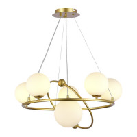 ST LUCE SLE2210-203-06 Светильник подвесной Золотой/Белый G9 6*5W