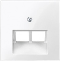 MTN296119 - Schneider Electric Merten SM Бел глянец Накладка розетки ТЛФ/комп 2-ой наклонной, Schneider Electric