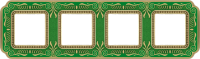 FD01364VEEN Fede Firenze Smalto Italiano Рамка 4-ная, Emerald Green