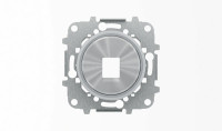 Abb NIE Накладка для 1-го суппорта/разъёма типа 2017... или 2018..., со стальным, 2CLA861810A1401, 8618.1 CR