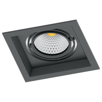 Светильник карданный светодиодный 1x12W 1080 Lm, 4000К, 35 градусов, черный, AL201 с драйвером и клеммой в комплекте, Feron 41289
