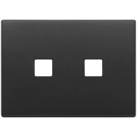 Vimar Накладка плоская, 3 модуля на 2 кнопки, Flat, антрацит, 22683.2.03