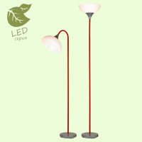 LUSSOLE FLAGSTAFF Торшер, цвет основания - красный, плафон - акрил (цвет - белый), 1x10W E27, GRLSP-0507