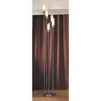 LUSSOLE LANO Торшер, цвет основания - матовый никель, плафон - стекло (цвет - белый), 5x40W E14, LSC-2805-05