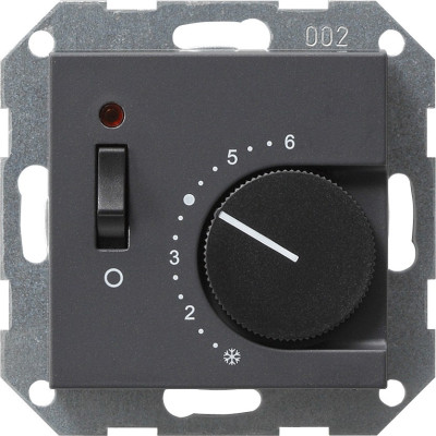 039328 Gira Терморегулятор с размыкающим контактом 24V/10 (4)A и контрольной лампой