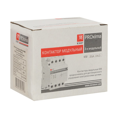 Контактор модульный КМ РУ 20А 4NO (3 мод.) EKF PROxima