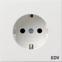 0458112 Gira Розетка с з/к и надписью "EDV"