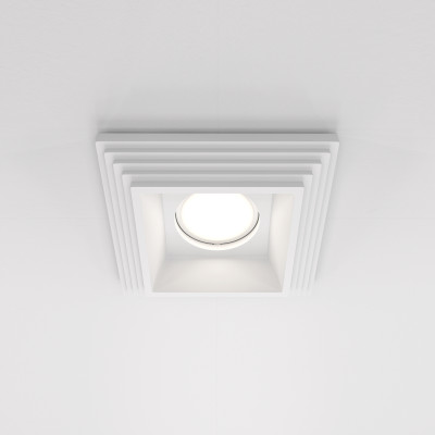 Maytoni Встраиваемый светильник Gyps Modern GU10 1x35Вт, DL005-1-01-W