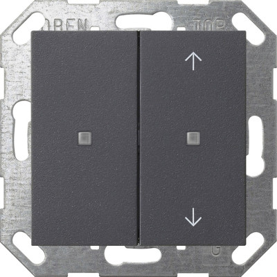 517528 Gira Кноп. выключатель KNX 2-клав.(без надписи+ со стрелками)