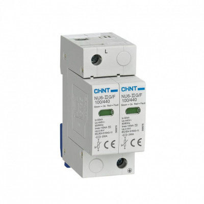 Chint Ограничитель имп. перенапр. NU6-IIG 2P In=40кА Uc=440B Im=100кА (R), 368972