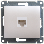 Glossa Розетка компьютерн. 1хRJ45 кат.5E, перламутр Glossa Розетка компьютерн. 1хRJ45 кат.5E, перламутр