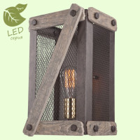 LUSSOLE SYRACUSE Бра, цвет основания - коричневый, 1x10W E27, GRLSP-9101