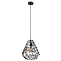 43692 Подвесной потолочный светильник (люстра) STYPE, 1Х40W, E27, H1100, ?330, сталь, черный