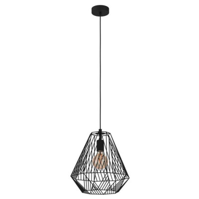 43692 Подвесной потолочный светильник (люстра) STYPE, 1Х40W, E27, H1100, ?330, сталь, черный