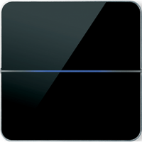 Basalte Выключатель 2-клавишный, enzo collection, цвет  black leather