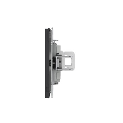 DKC KANT Компьютерная розетка RJ-45 без шторки, кат.6А одинарная,черный уголь, 7012673