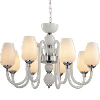 Arte Lamp LAVINIA, Люстра, цвет арматуры - белый, цвет плафона/декора - БЕЛЫЙ, 8х40W E14, A1404LM-8WH