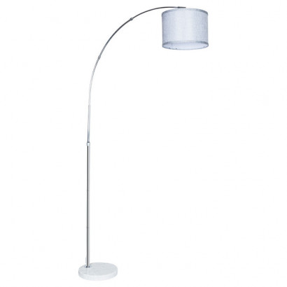 Arte Lamp PAOLO, Светильник напольный, цвет арматуры - хром, цвет плафона/декора - серый, 1x60W E27, A4060PN-1CC